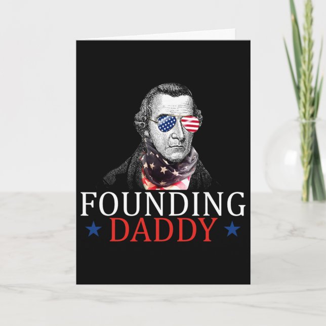 Tarjeta Fundador Papá Patrick Henry 4 De Julio (Anverso)