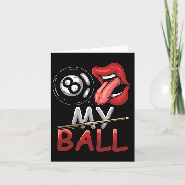 Tarjeta Fundido 8 Ball Billiard Pool Player Eight Ball Bil (Anverso)