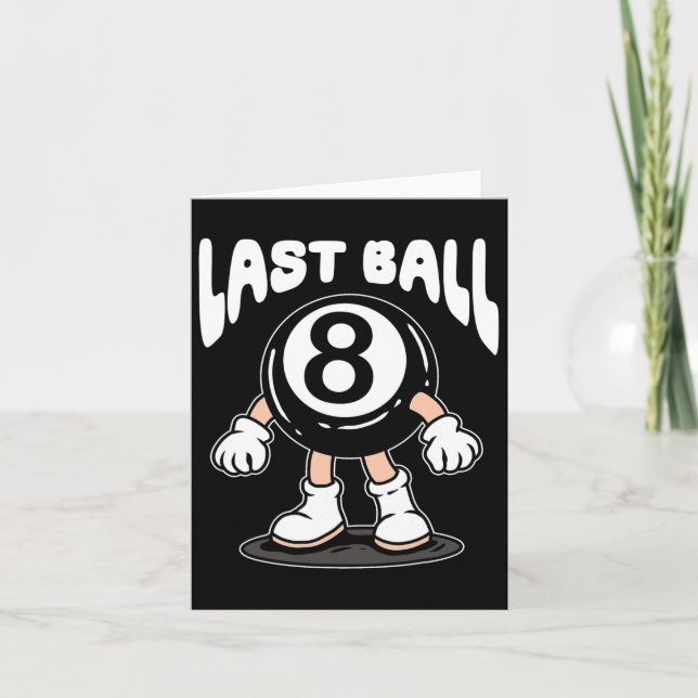 Tarjeta Fundido 8 Ball Billiard Pool Player Eight Ball Bil (Anverso)