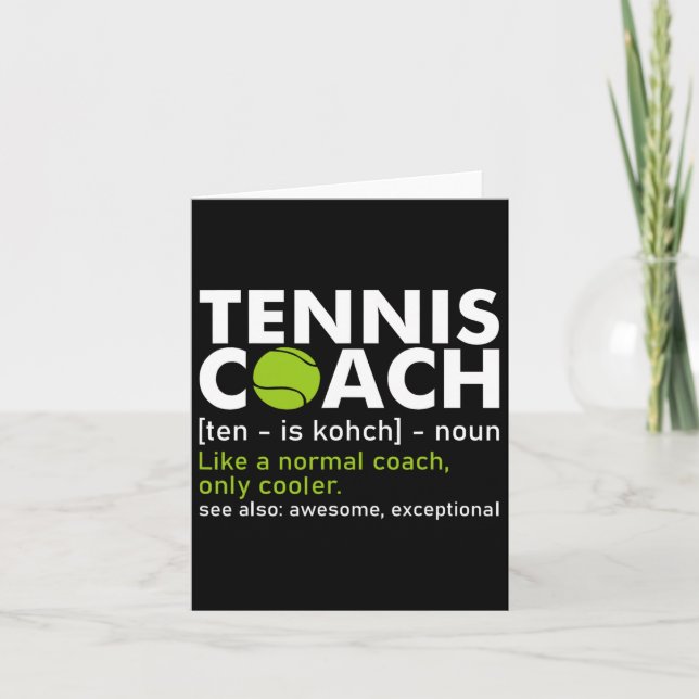 Tarjeta Fundido entrenador de tenis definición de entrenad (Anverso)