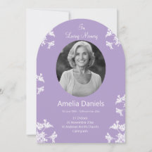 Tarjeta fúnebre Flor silvestre blanca En memoria a