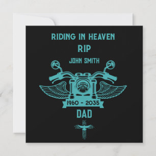 Tarjeta Funeral de moto en memoria