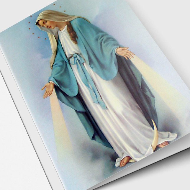 Tarjeta Funeral de Simpatía de la Radiante Católica Religi (Catholic religious sympathy card, Radiant Mary funeral thank you cards)