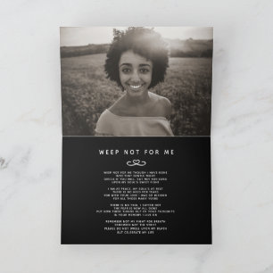 Tarjeta Funeral en nuestros corazones para siempre poema n