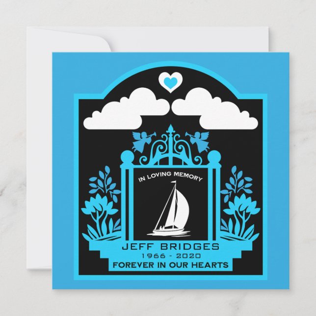 Tarjeta Funeral Memorial para Navegante | Naveganta (Anverso)