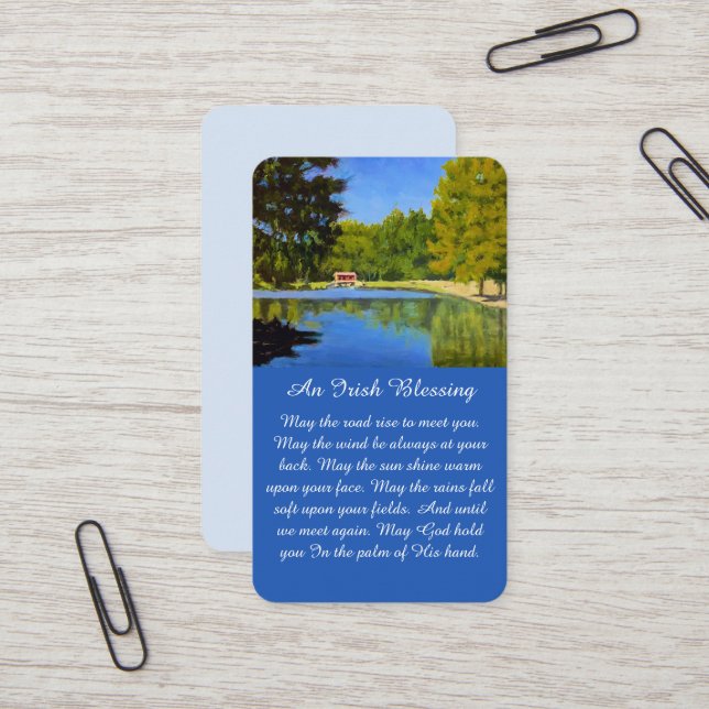 Tarjeta funeraria conmemorativa del paisaje de rec (Anverso/Reverso In Situ)