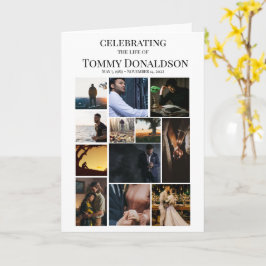 Tarjeta funeraria de 12 Collages de fotos