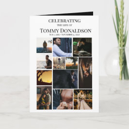 Tarjeta funeraria de 12 Collages de fotos