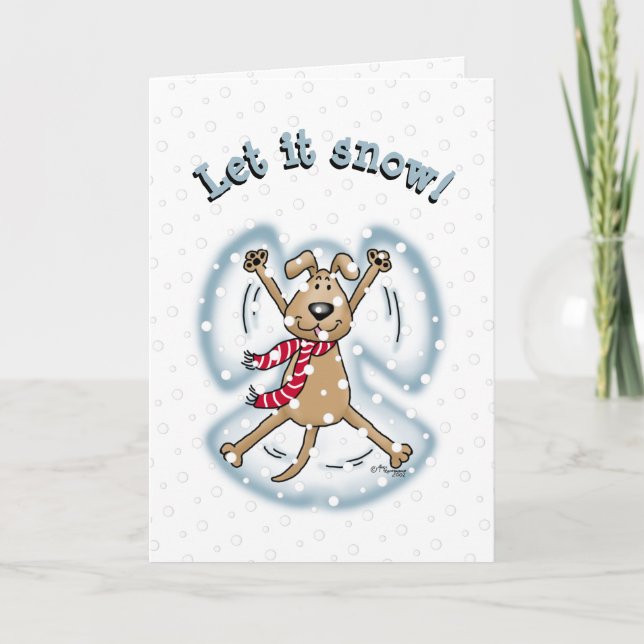 Tarjeta Funeraria fiesta de Navidades graciosos de perro d (Anverso)