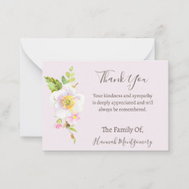 Tarjeta funeraria Flower Photo Sympathy