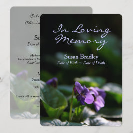 Tarjeta funeraria para celebración de violaciones