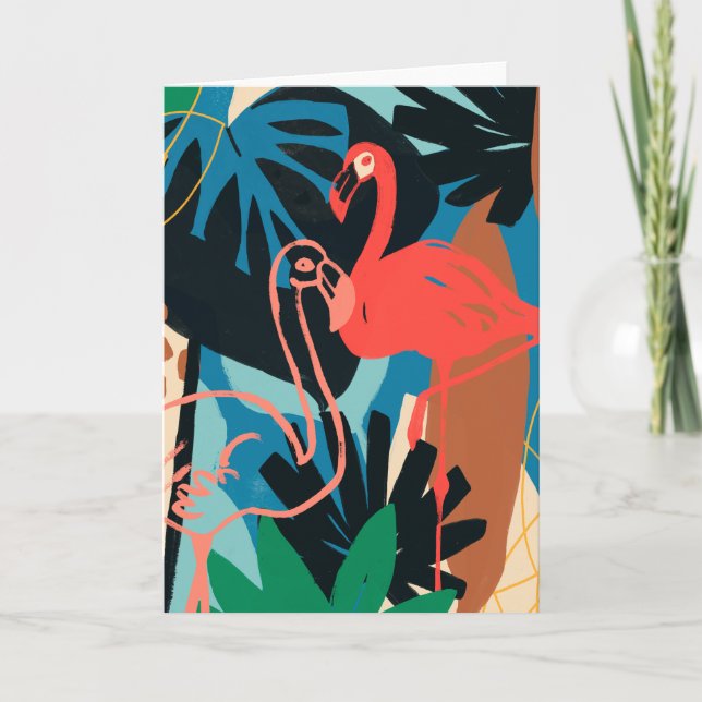 Tarjeta Funky Flamingo (Anverso)