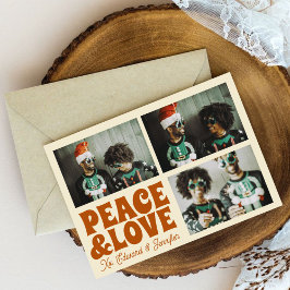 Tarjeta Funky Groovy Merry Xmas Photo Navidades