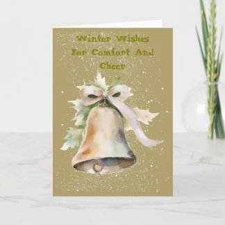 Tarjeta Funky Snow Bell Celebration Card