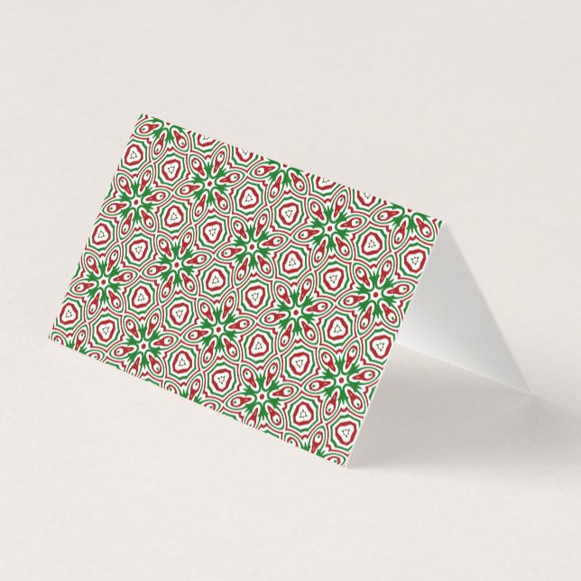 Tarjeta Funky Trippy Ecléctico Boho Navidades Kaleidoscope (Reverso)