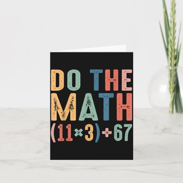 Tarjeta Funny 100 Days School Math Equation Do The Math 10 (Anverso)