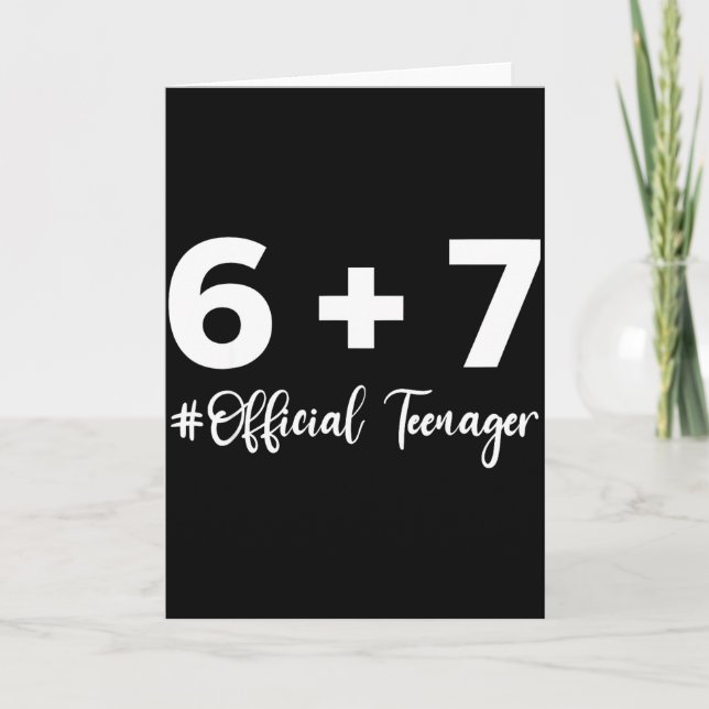 Tarjeta Funny 13th Birthday Teenager 6+7 Year Old Boys Kid (Anverso)