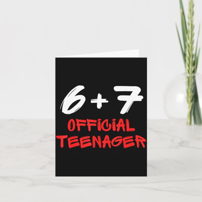 Tarjeta Funny 13th Birthday Teenager 6+7 Year Old Boys Kid (Anverso)
