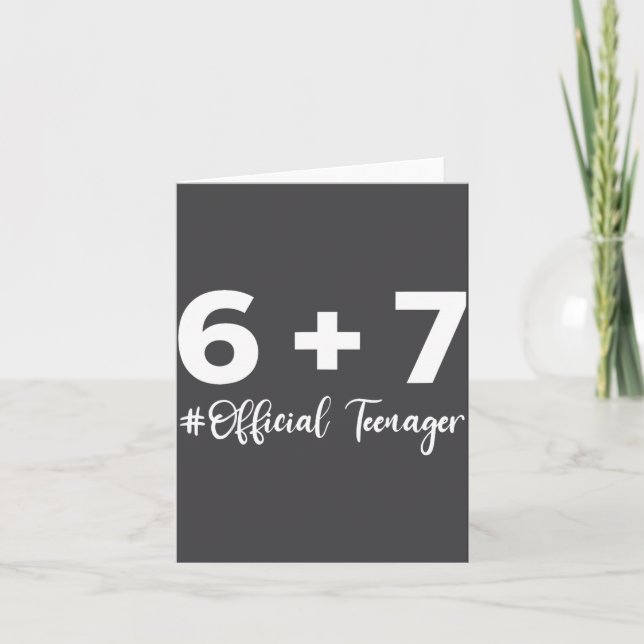 Tarjeta Funny 13th Birthday Teenager 6+7 Year Old Boys Kid (Anverso)