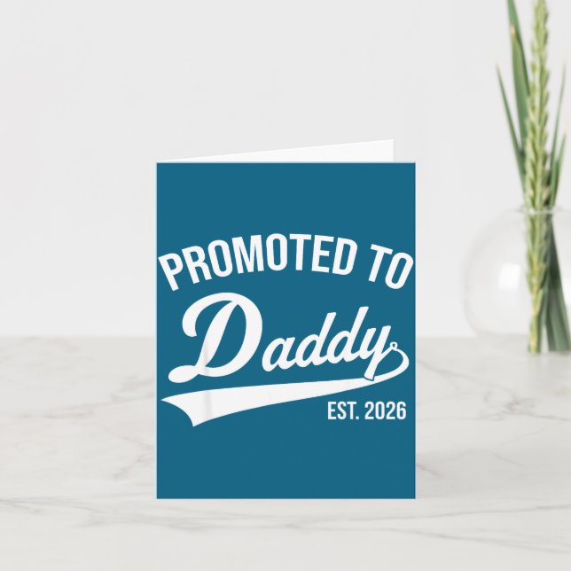 Tarjeta Funny 1st Time Dad Est 2026 New Dad New First Fath (Anverso)