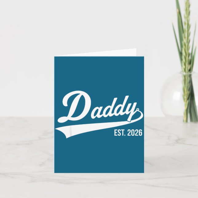Tarjeta Funny 1st Time Dad Est 2026 New Dad New First Fath (Anverso)
