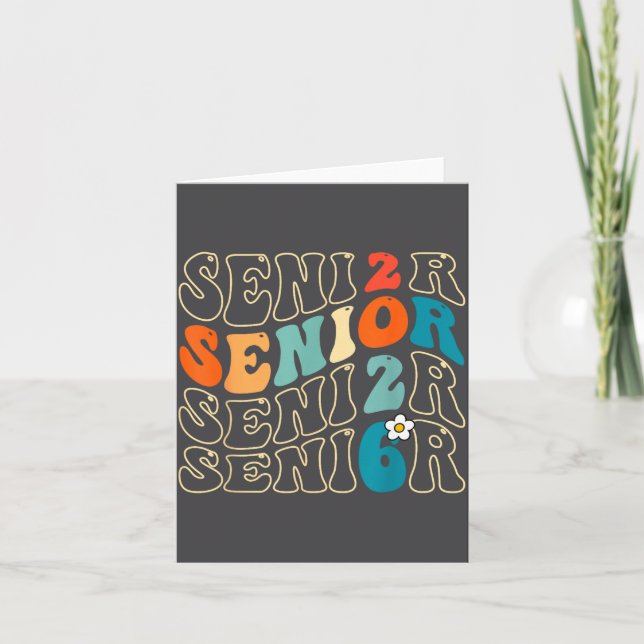 Tarjeta Funny 2026 Senior Grad Groovy 2026 Graduation Clas (Anverso)