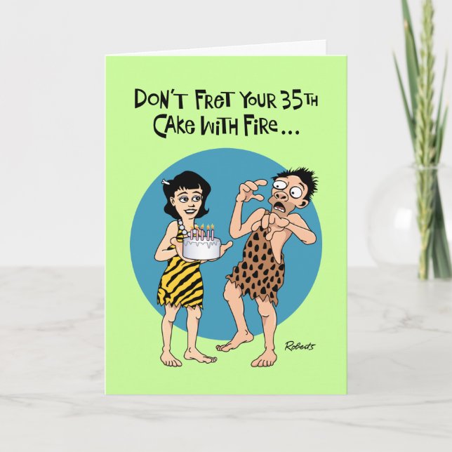 Tarjeta Funny 35 cumpleaños (Anverso)