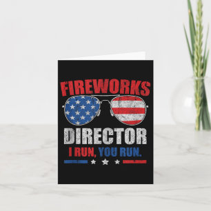 Tarjeta Funny 4 De Julio Director De Fuegos Artificiales T
