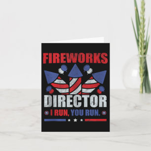 Tarjeta Funny 4 De Julio Director De Fuegos Artificiales T