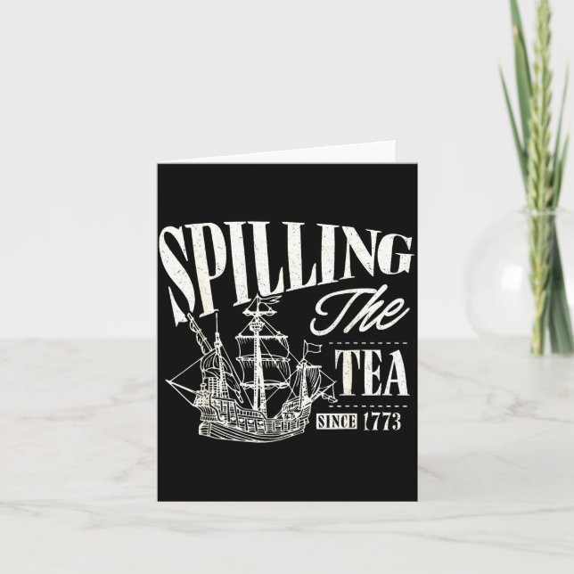 Tarjeta Funny 4th Of July Slling The Tea Since 1773  (Anverso)