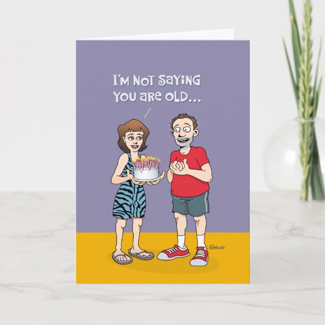 Tarjeta Funny 50 cumpleaños (Anverso)