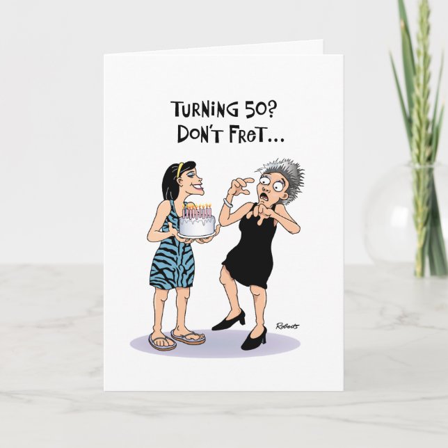 Tarjeta Funny 50 cumpleaños (Anverso)