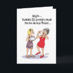 Tarjeta Funny 55º cumpleaños<br><div class="desc">Graciosa tarjeta de felicitación por cumpleaños número 55 para una mujer que cumple 55 años</div>