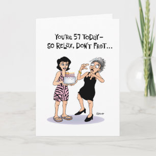 Tarjeta Funny 57º cumpleaños