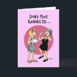 Tarjeta Funny 58th Birthday<br><div class="desc">Graciosa tarjeta de felicitación por cumpleaños número 58 para una mujer que cumple cincuenta y ocho años</div>