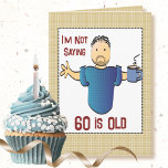 Tarjeta Funny 60.º Chiste de la vejez Personalizado cumple<br><div class="desc">¿Quieres una graciosa tarjeta de cumpleaños número 60 que puedas personalizar con su nombre? ¿Eso tiene un gran remate? ¡Esta carta moderna es para ti!</div>