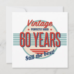 Tarjeta Funny 60th Birthday Fashioned