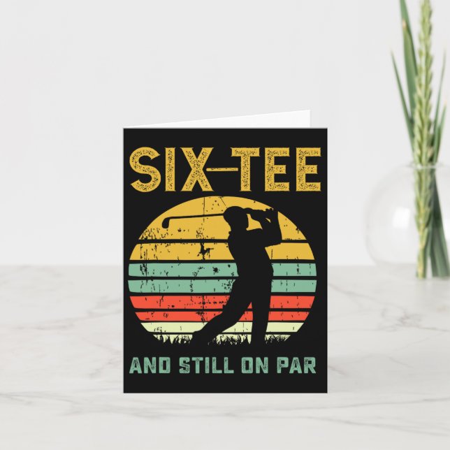 Tarjeta Funny 60th Birthday Golf Pun Golf Golf de 60 años  (Anverso)