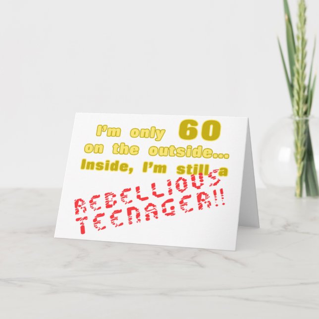 Tarjeta Funny 60th Birthday Present (Anverso)