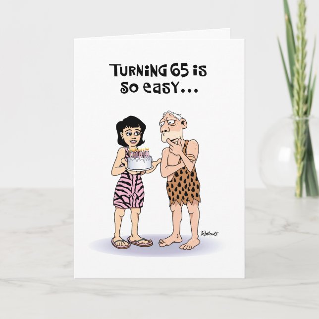 Tarjeta Funny 65º cumpleaños (Anverso)