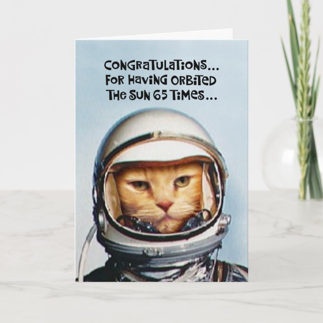 Tarjeta Funny 65º cumpleaños (Anverso)