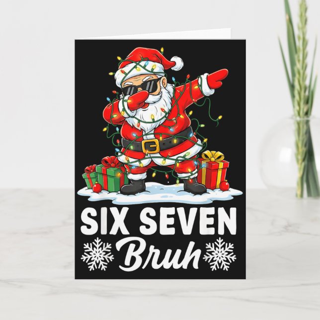 Tarjeta Funny 67 Bruh Christmas 6 7 Six Seven Bruh Meme Xm (Anverso)