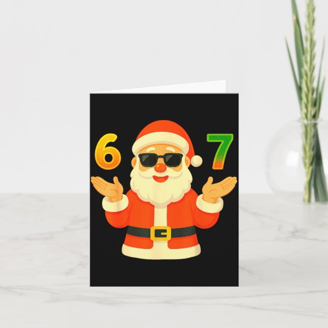 Tarjeta Funny 67 Christmas Design For Jolly Meme Fans  (Anverso)