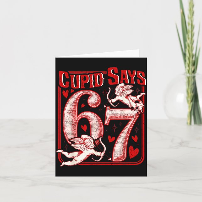 Tarjeta Funny 67 Cud Says 67 Valentine Couple Matching Six (Anverso)