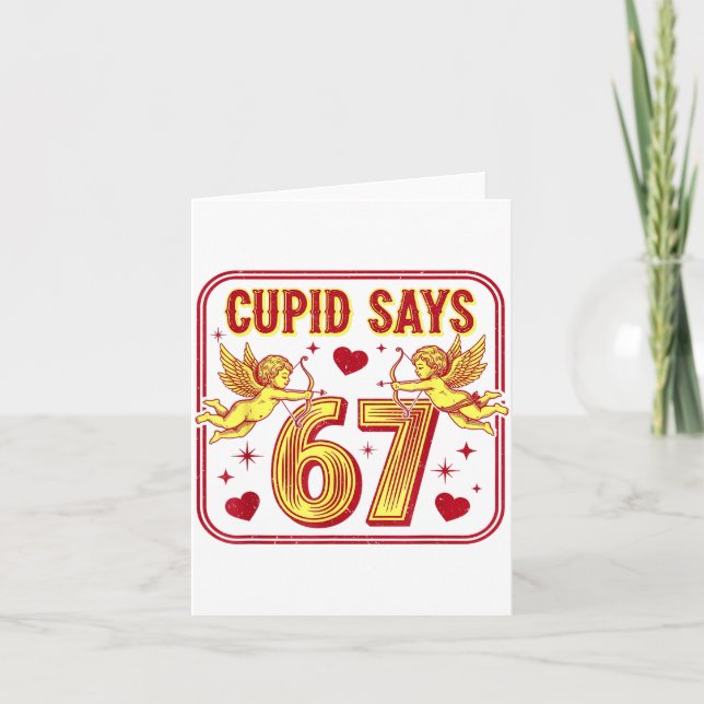 Tarjeta Funny 67 Cud Says 67 Valentine Couple Matching Six (Anverso)