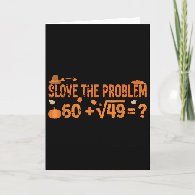 Tarjeta Funny 67 Math Meme Thanksgiving Gen Alpha Pemdas T (Anverso)