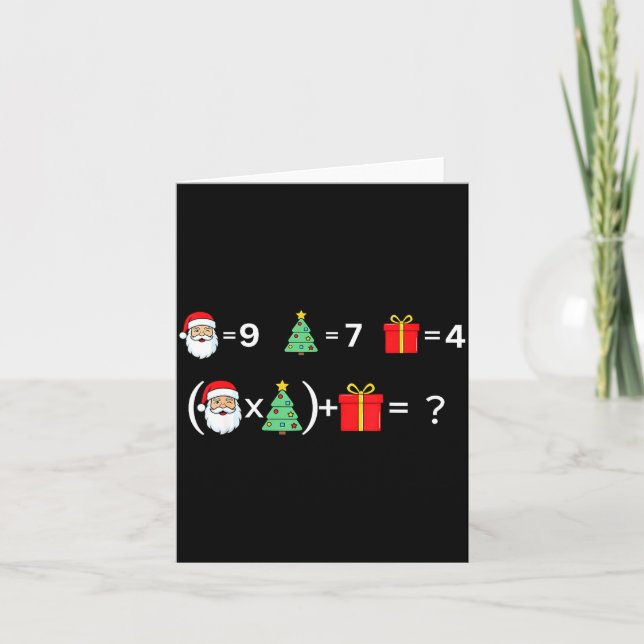 Tarjeta Funny 67 Meme Christmas Math Teacher Santa Six Sev (Anverso)