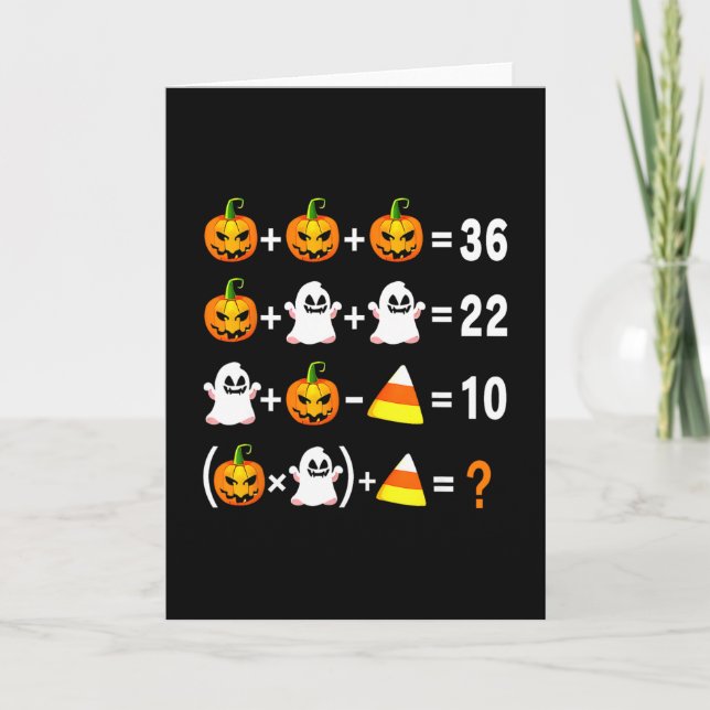 Tarjeta Funny 67 Meme Pumpkin Ghost Math Teacher Halloween (Anverso)