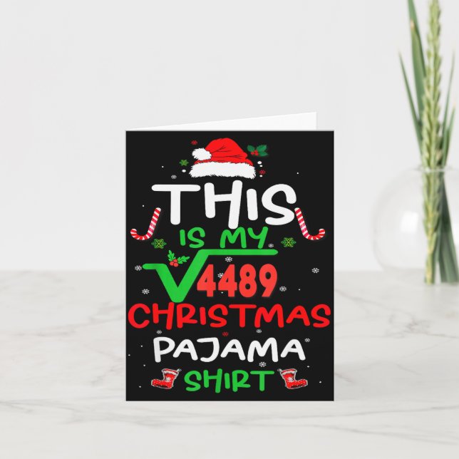 Tarjeta Funny 67 Meme Square Root 4489 Slang Math Teacher  (Anverso)