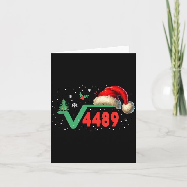 Tarjeta Funny 67 Meme Square Root 4489 Slang Math Teacher  (Anverso)